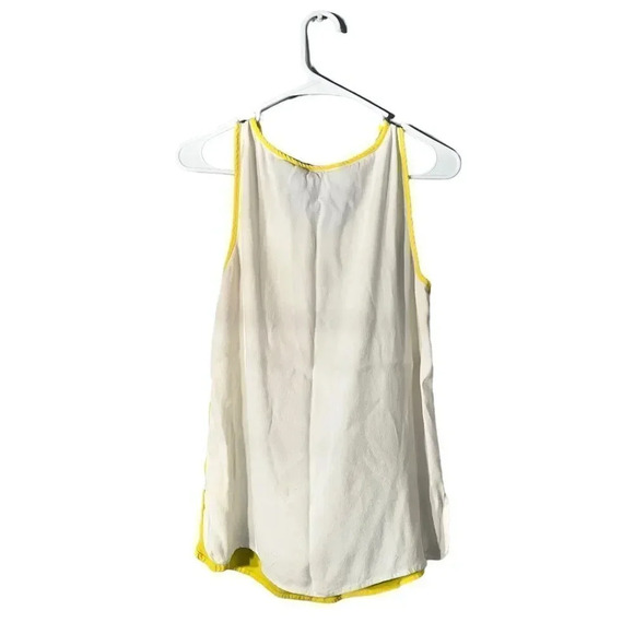 Ann Taylor LOFT Women Yellow Sleeveless Blouse Large - Picture 4 of 5